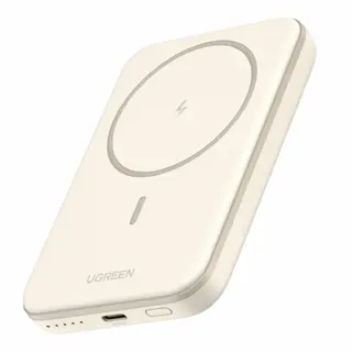 Produktfoto för UGREEN Magnetic wireless PowerBank - Beige - 5000 mAh