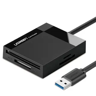 Produktfoto för UGREEN SD/micro SD-minneskortläsare, USB 3.0, 50cm