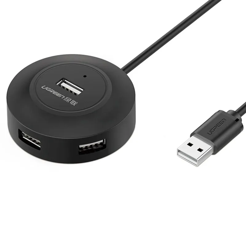 Alternativ bild 0 för UGREEN USB 2.0 Hub 4x USB-A, 1m - Svart