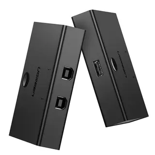 Produktfoto för UGREEN USB 2.0 Switch USB-A till 2x USB-B - Svart