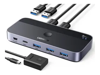 Produktfoto för Ugreen USB 3.0 Switch 2x USB-A in, 3x USB-A + 1x USB-C out