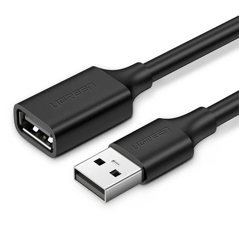 Alternativ bild 0 för UGREEN USB-A 2.0 hane till hona kabel, 2m - svart