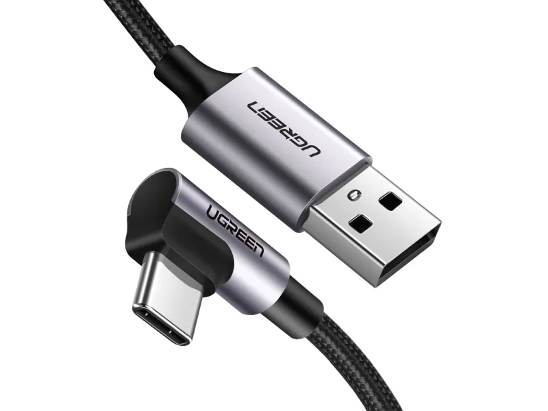 Alternativ bild 0 för UGREEN USB-A till vinklad USB-C-kabel, 1m - Space Grey
