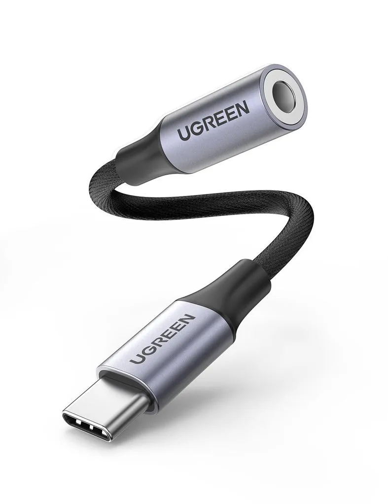 Alternativ bild 0 för UGREEN USB-C till Aux 3,5 mm adapterkabel hona, 10 cm - Space Grey