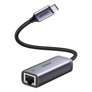 Produktfoto för UGREEN USB-C till RJ45 1Gbps Ethernet-adapter - Grå