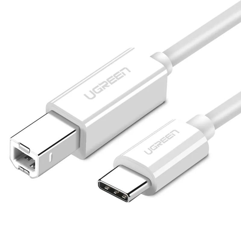 Alternativ bild 0 för Ugreen USB-C till USB-B 2.0 Skrivarkabel 1.5m - Vit