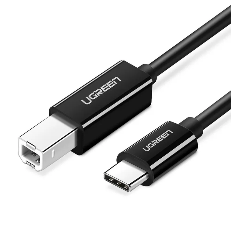 Alternativ bild 0 för Ugreen USB-C till USB-B 2.0 Skrivarkabel 1m - Svart