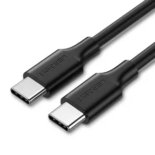 Produktfoto för Ugreen USB-C till USB-C-kabel PD, QC, 3A, 480mbps, 2m - Svart