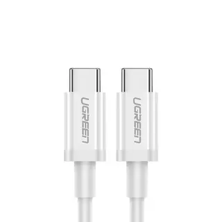Produktfoto för Ugreen USB-C till USB-C PD QC AFC-kabel, 0,5m - Vit