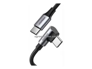 Produktfoto för UGREEN USB-C till vinklad USB-C-kabel, PD, 100W, 5A, 1m