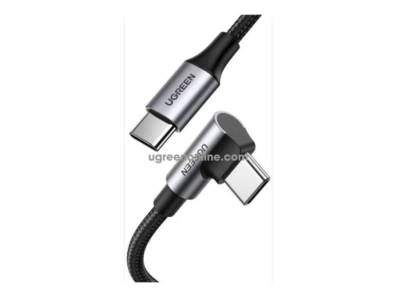 Alternativ bild 0 för UGREEN USB-C till vinklad USB-C-kabel, PD, 100W, 5A, 1m