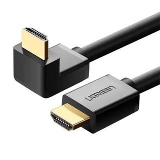 Produktfoto för Ugreen vinklad HDMI-kabel (90°), 4K, 2m - Svart