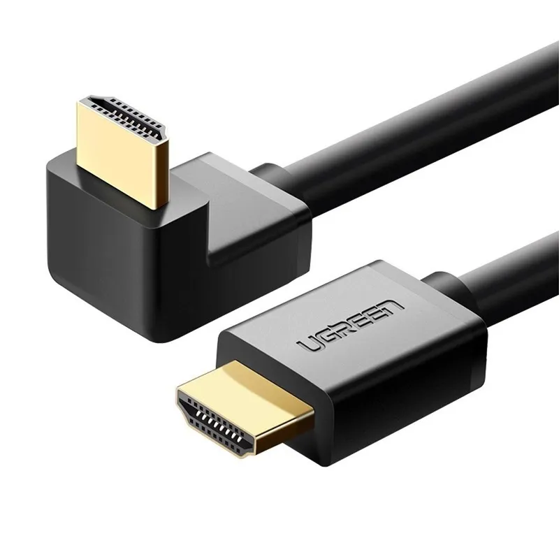 Alternativ bild 0 för Ugreen vinklad HDMI-kabel (90°), 4K, 2m - Svart