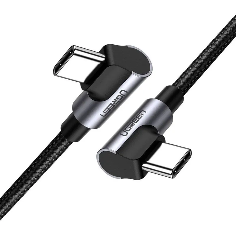 Alternativ bild 0 för Ugreen Vinklad USB-C till USB-C Kabel 3A, 1m - Grå