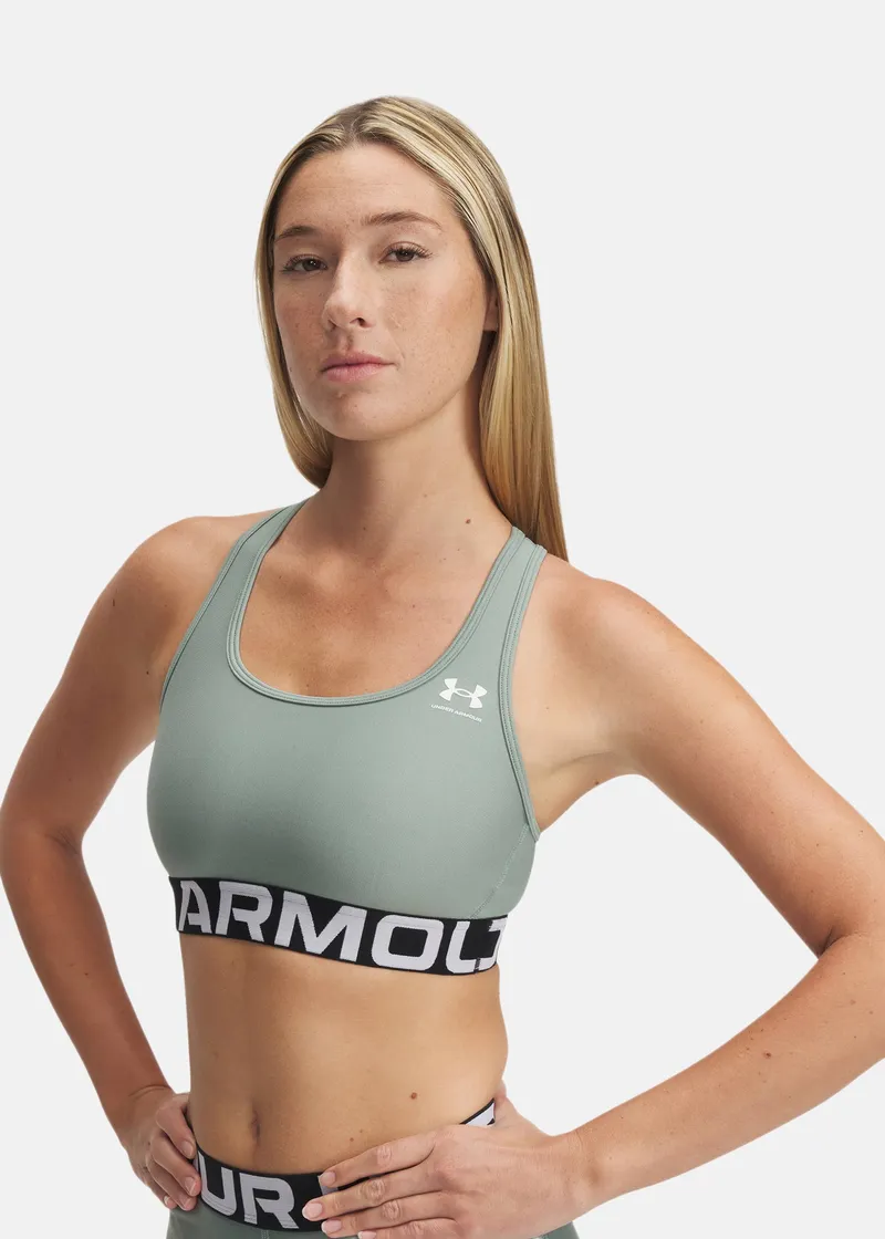 Bild 1 för Under Armour BH Mid Branded Sport Bra Grå polyester X-Large Dam