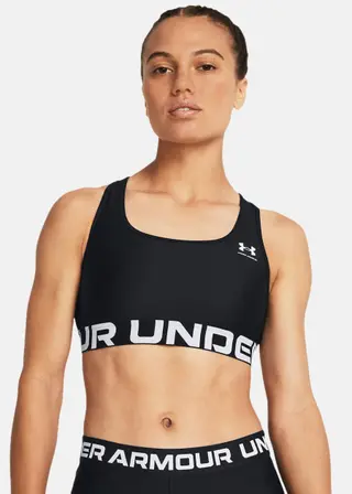 Produktfoto för Under Armour BH Mid Branded Sport Bra Svart polyester Medium Dam