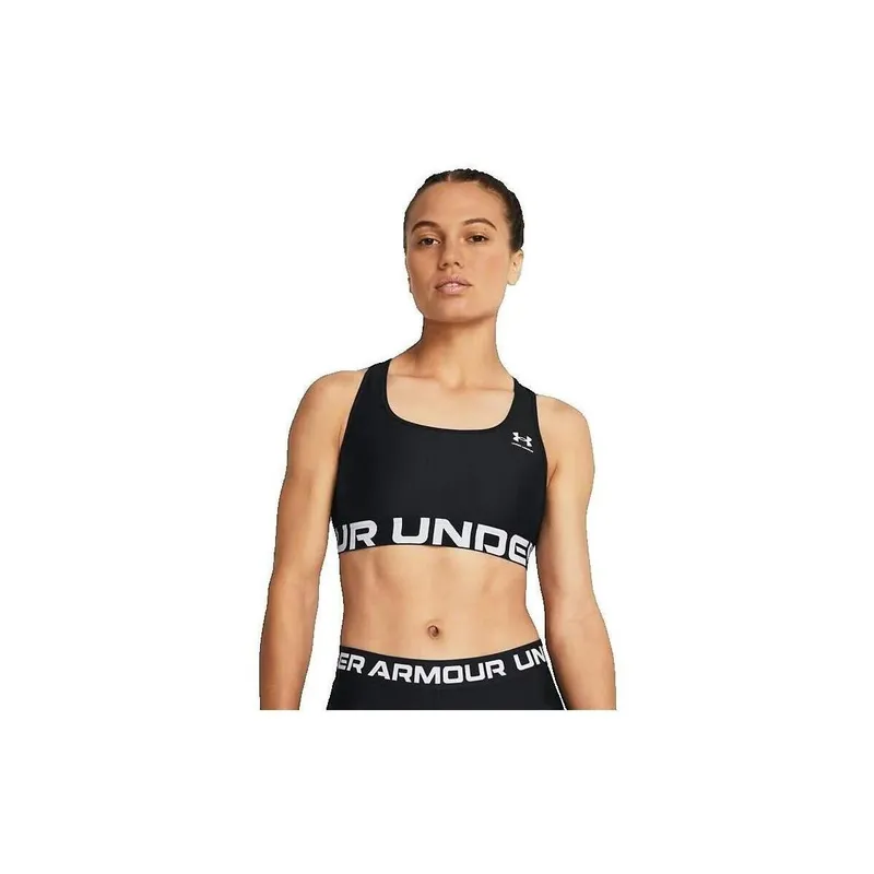 Bild 2 för Under Armour BH Mid Branded Sport Bra Svart polyester Small Dam