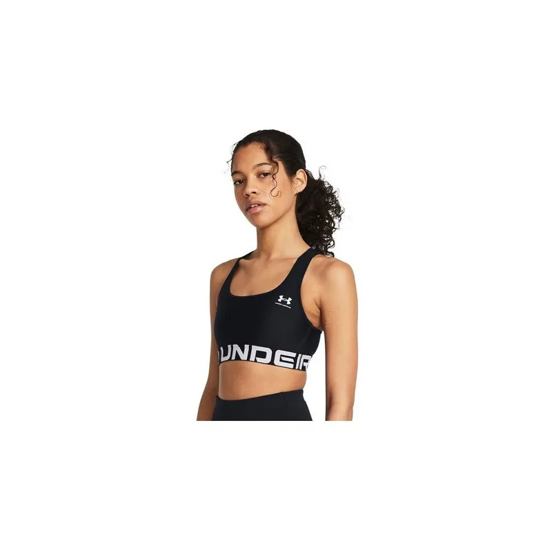 Bild 3 för Under Armour BH Mid Branded Sport Bra Svart polyester X-Small Dam
