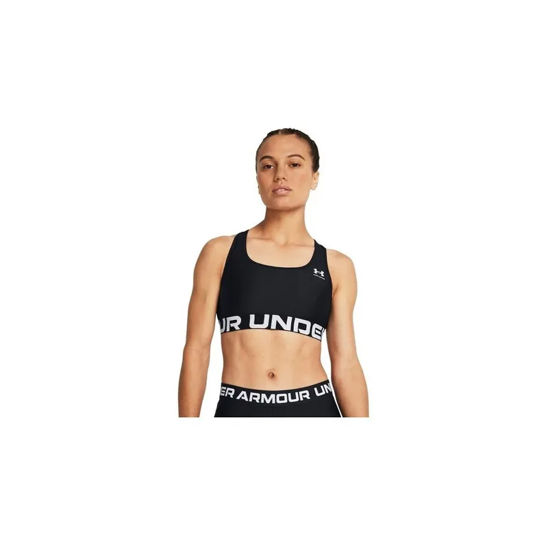 Bild 4 för Under Armour BH Mid Branded Sport Bra Svart polyester X-Small Dam