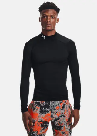 Produktfoto för Under Armour ColdGear Compression Mock Svart polyester XX-Large Herr