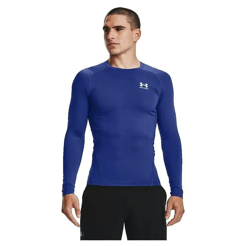 Bild 2 för Under Armour HeatGear LS Compression Shirt Royalblå X-Large Herr