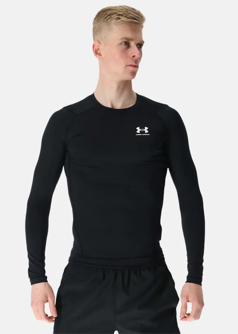 Bild 2 för Under Armour HeatGear LS Compression Shirt Svart Medium Herr