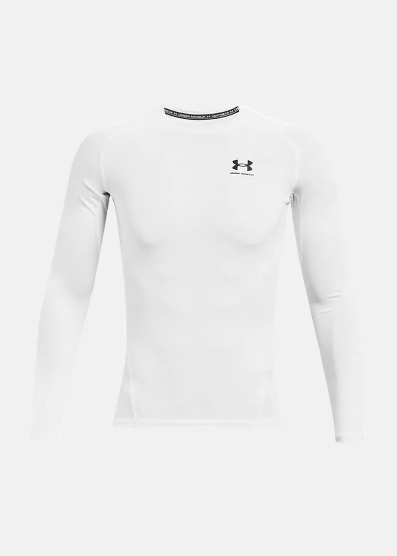 Bild 2 för Under Armour HeatGear LS Compression Shirt Vit XX-Large Herr