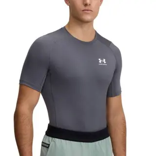 Produktfoto för Under Armour HeatGear SS Compression Shirt Grafit Small Herr