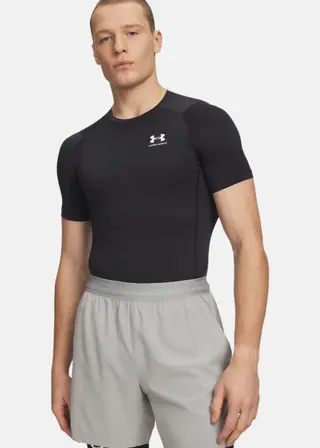 Produktfoto för Under Armour HeatGear SS Compression Shirt Svart Large Herr