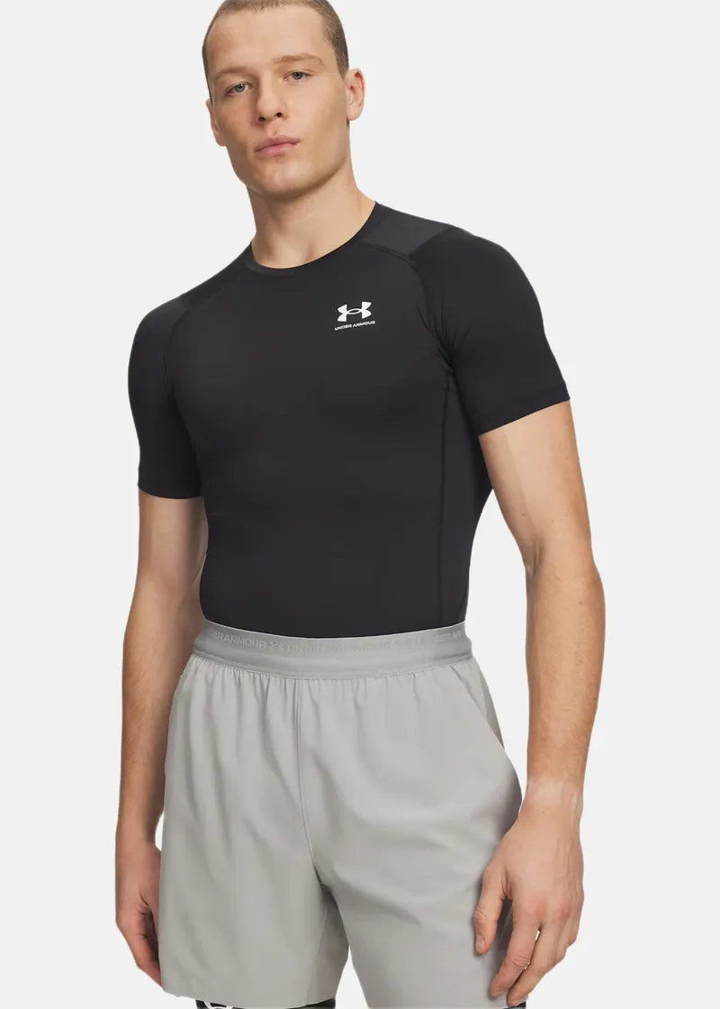 Bild 2 för Under Armour HeatGear SS Compression Shirt Svart Large Herr