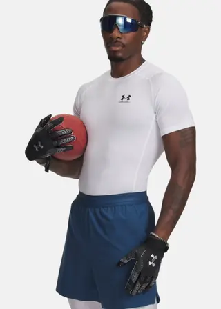 Produktfoto för Under Armour HeatGear SS Compression Shirt Vit Small Herr