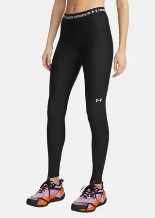 Produktfoto för Under Armour HeatGear Women Compression Leggings Svart polyester Large Dam