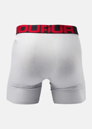 Produktfoto för Under Armour Kalsonger 2P Tech 6in Boxers Grå polyester Small Herr