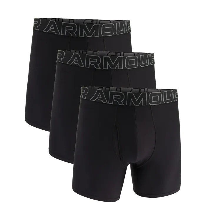 Alternativ bild 0 för Under Armour Kalsonger 3P Performance Tech Solid 6in Boxers Svart polyester Medium Herr