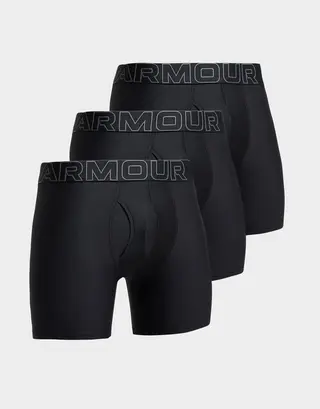 Produktfoto för Under Armour Kalsonger 3P Performance Tech Solid 6in Boxers Svart polyester Small Herr
