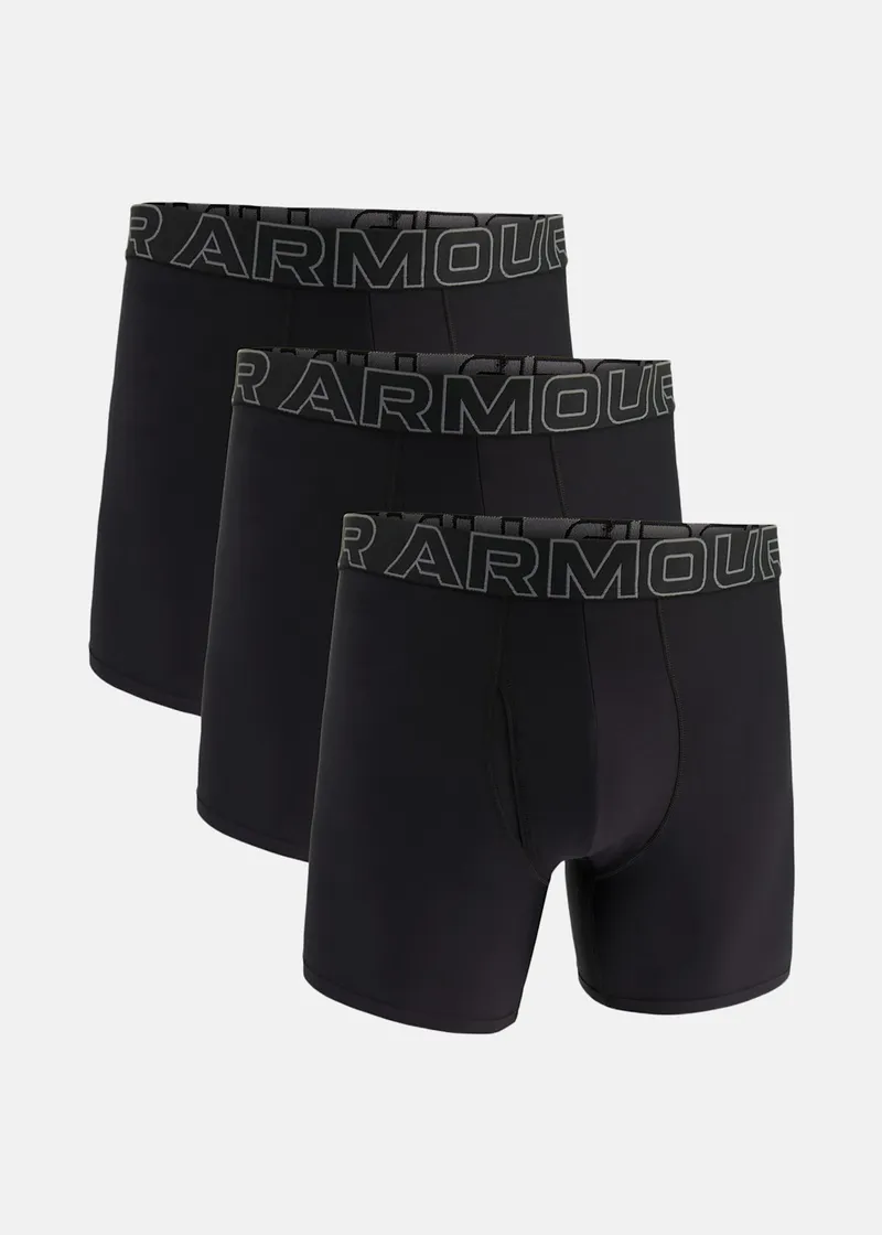 Bild 2 för Under Armour Kalsonger 3P Performance Tech Solid 6in Boxers Svart polyester X-Large Herr