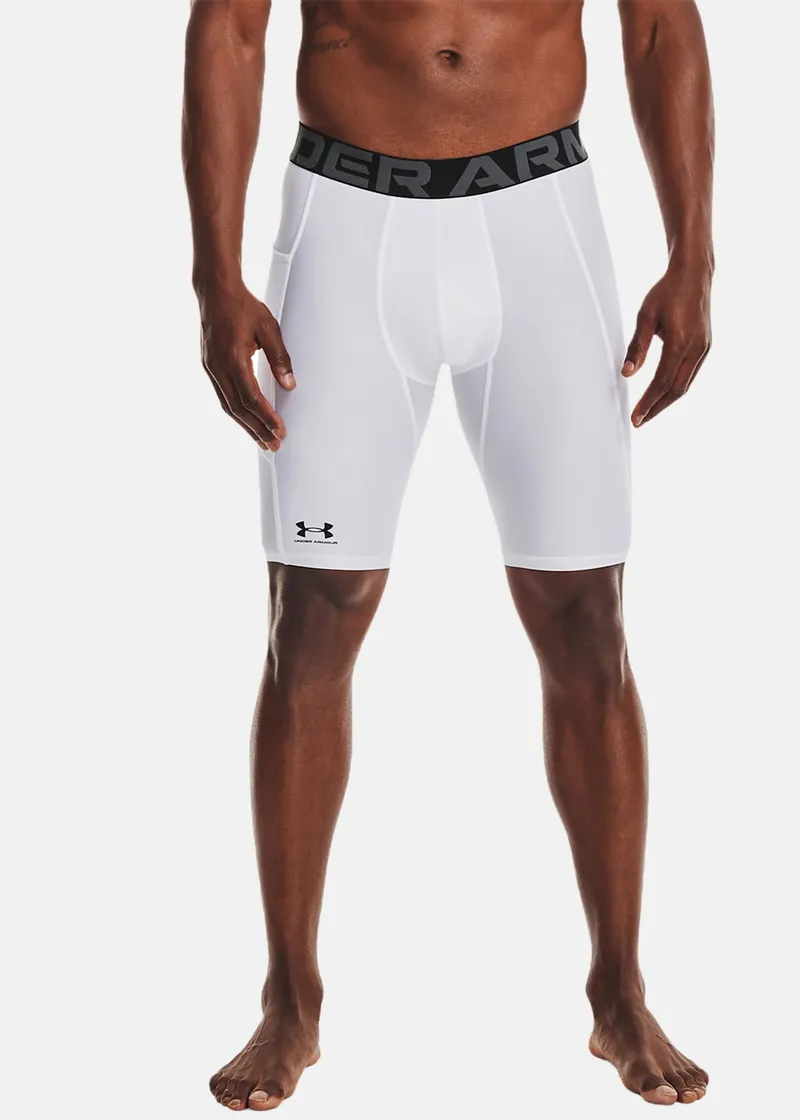 Bild 2 för Under Armour Long Compression Shorts Vit Medium Herr