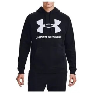 Produktfoto för Under Armour Rival Fleece Big Logo Hoodie Svart/Vit Large Herr