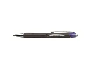 Produktfoto för Uni-Ball Gelpenna med klickmekanism Jetstream, spets på 1 mm, blå pennkropp med greppzon, blått bläck