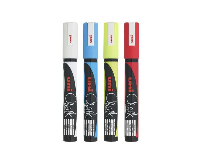 Alternativ bild 0 för Uni Griffelpennor, rund spets, 1,8–2,5 mm, 4 märkpennor, blandade