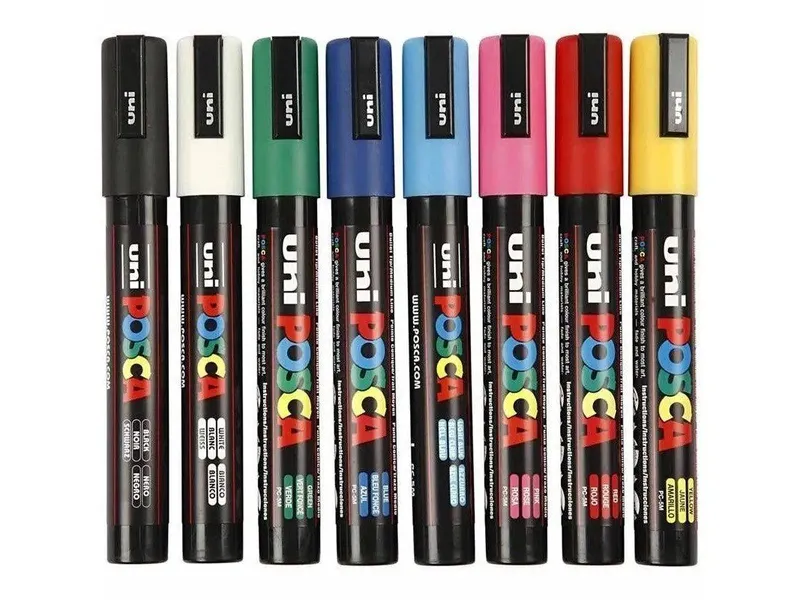 Alternativ bild 0 för Uni Märkpenna, POSCA PC-5M, permanent vattenbaserat pigmentbläck, 1,8–2,5 mm, olika färger