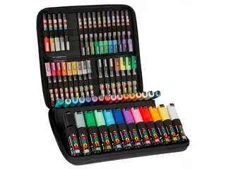 Produktfoto för Uni Posca 60 stycken blandade färger (assorterade)  i fodral.