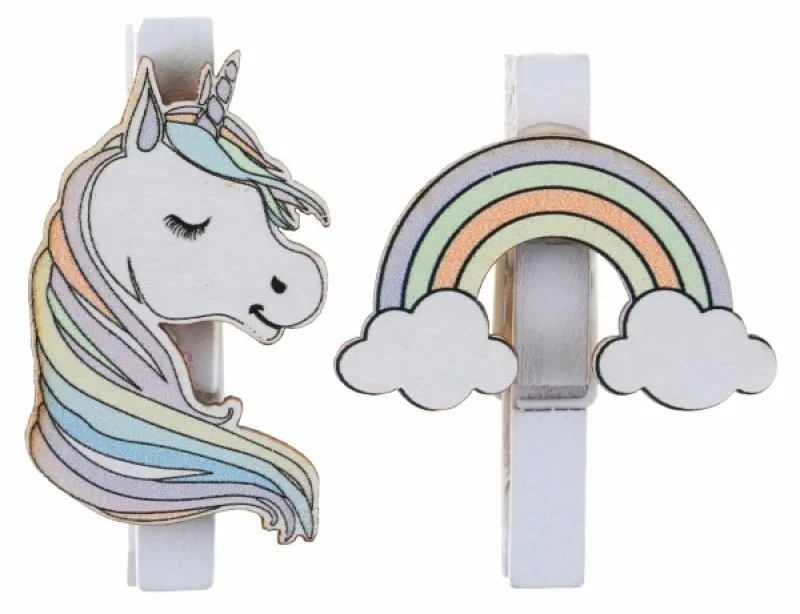 Alternativ bild 0 för Unicorn på tvättklämmor 6-pack