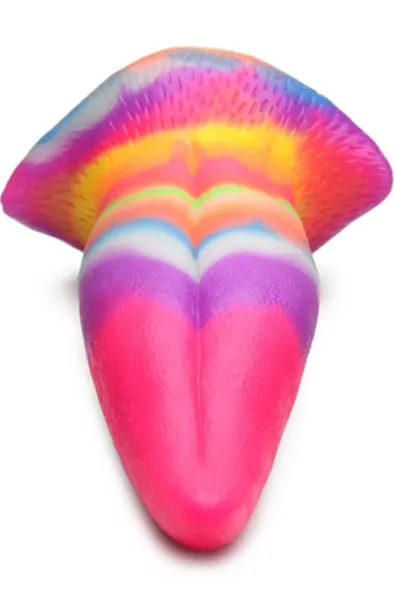 Bild 2 för Unicorn Tongue Glow-in-the-Dark Dildo 21 cm