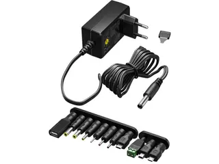 Produktfoto för Universal strömförsörjningsenhet med 11 adaptrar, 3V - 12V, max 7,2W