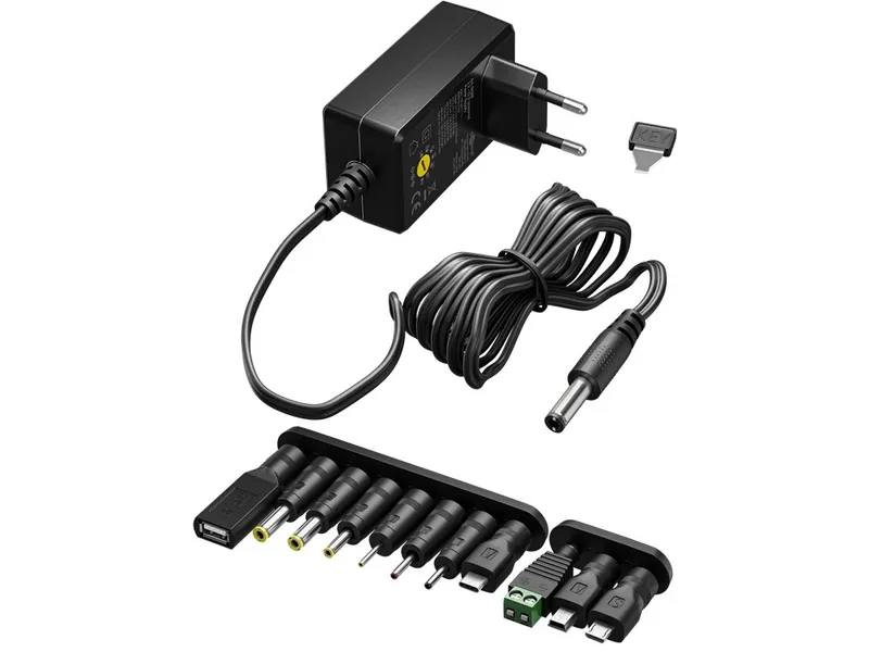 Alternativ bild 0 för Universal strömförsörjningsenhet med 11 adaptrar, 3V - 12V, max 7,2W