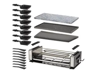 Produktfoto för UNOLD 48760 Delice Basic - Raclette/grill/griddle/hot stone - 1.2 kW - svart / rostfritt stål