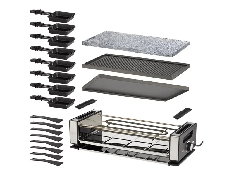 Alternativ bild 0 för UNOLD 48760 Delice Basic - Raclette/grill/griddle/hot stone - 1.2 kW - svart / rostfritt stål
