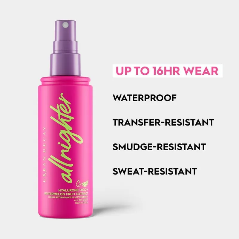 Bild 3 för Urban Decay All Nighter Setting Spray With Hyaluronic 118 ml