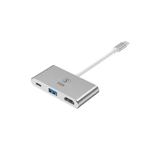 Produktfoto för USB-C Hubb till HDMI 4K, USB-A 3.0 och USB-C 100W